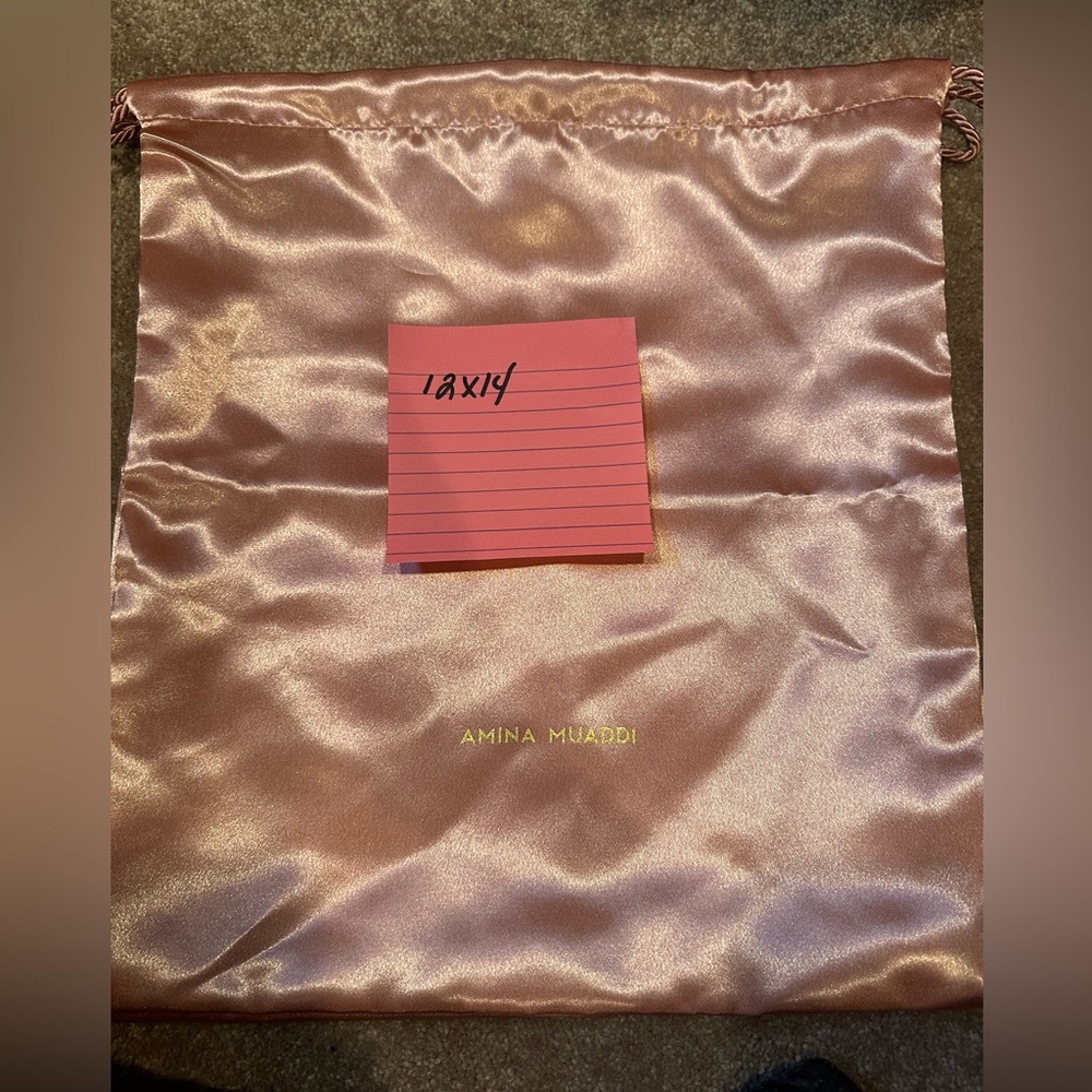A set of 2 Amina Muaddi Dust Bag